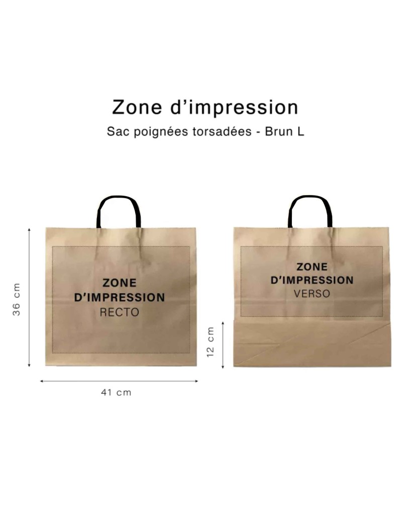 Bolsa Kraft L Asas Negras – Tu Logo Tendrá su Lugar Ideal