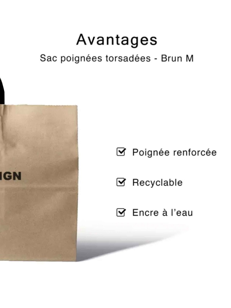Krafttas M Zwarte Handvatten – Eco, Personaliseerbaar & Klaar Voor Verzending!