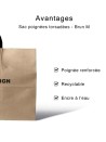 Kraft bag M black handles – Eco-friendly, customizable & ready to ship!