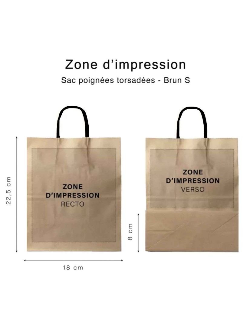 Krafttasche S Schwarze Griffe – Kompakt & Personalisierbar