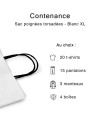 Black twisted handle bags - White XL (50x18x39cm)