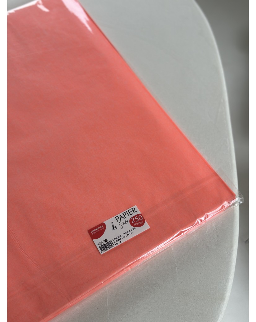 Papier de soie - Corail Fluo l Meilleur qualité & prix du marché