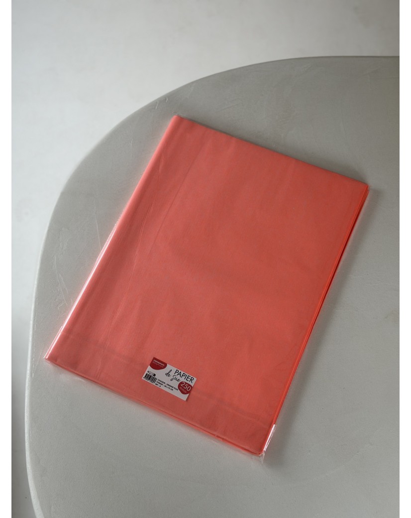 Papier de soie - Corail Fluo l Meilleur qualité & prix du marché