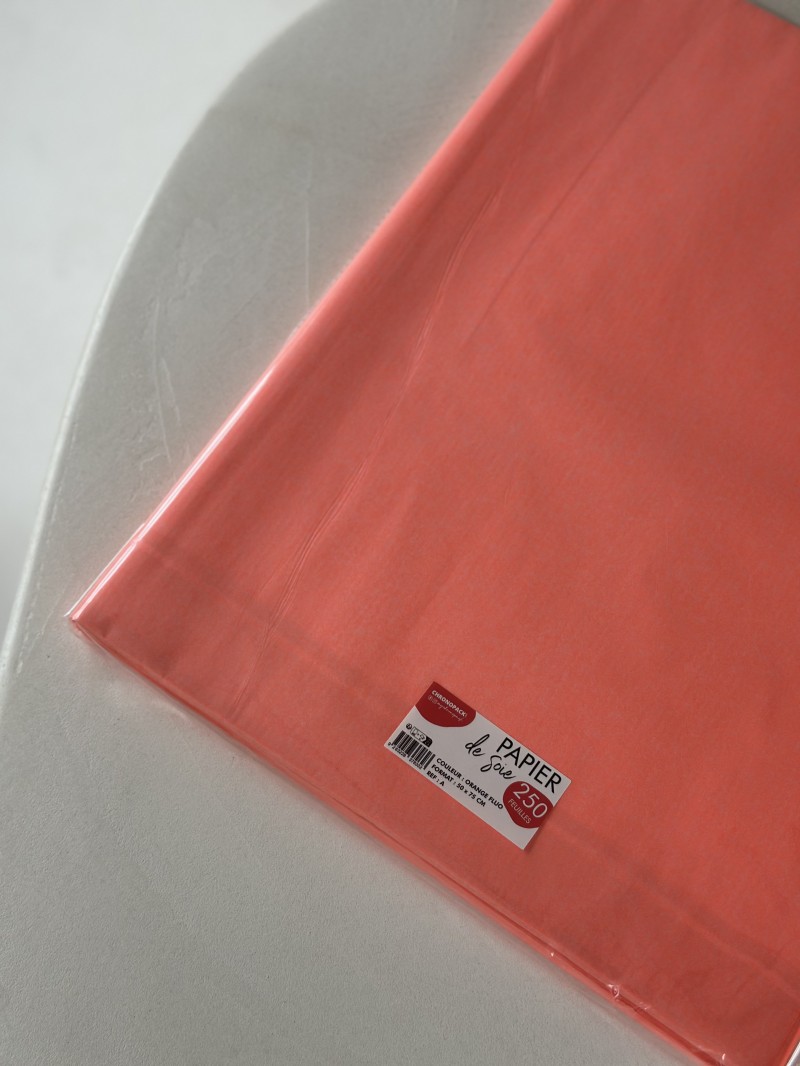 Papier de soie - Corail Fluo l Meilleur qualité & prix du marché