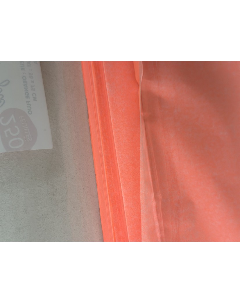 Papier de soie - Corail Fluo l Meilleur qualité & prix du marché
