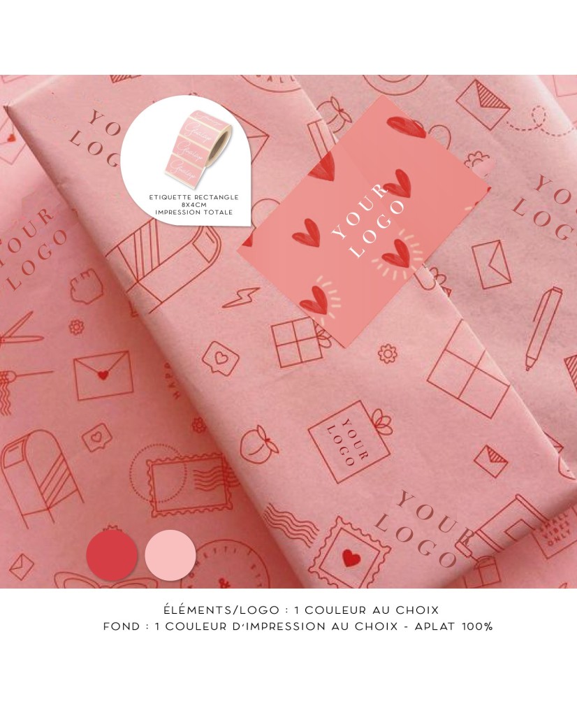 Papel de seda - Blanco personalizado