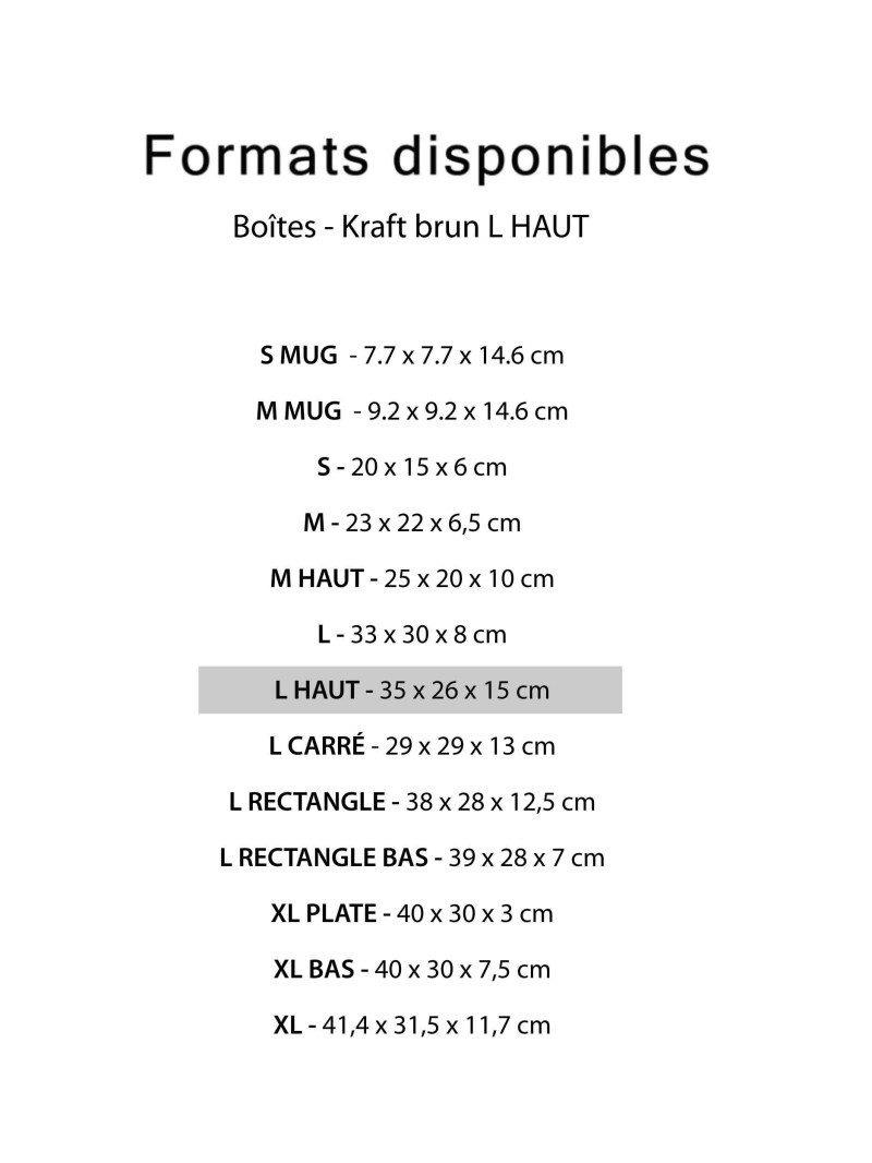 Doos -  Bruine Kraft L Hoog
