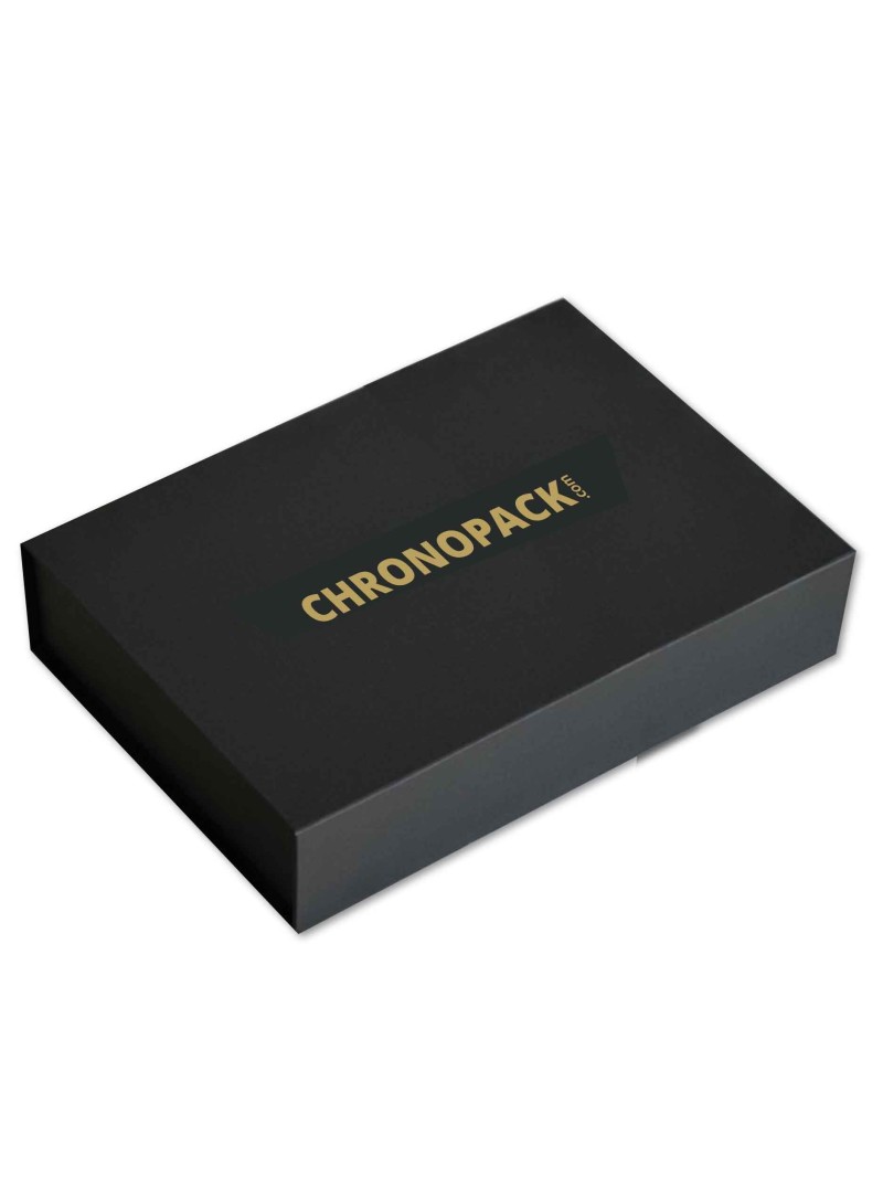 Caja de lujo con logotipo estampado en caliente - Negro XL