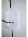 Bolsa de tela negra personalizada, barata y ecológica
