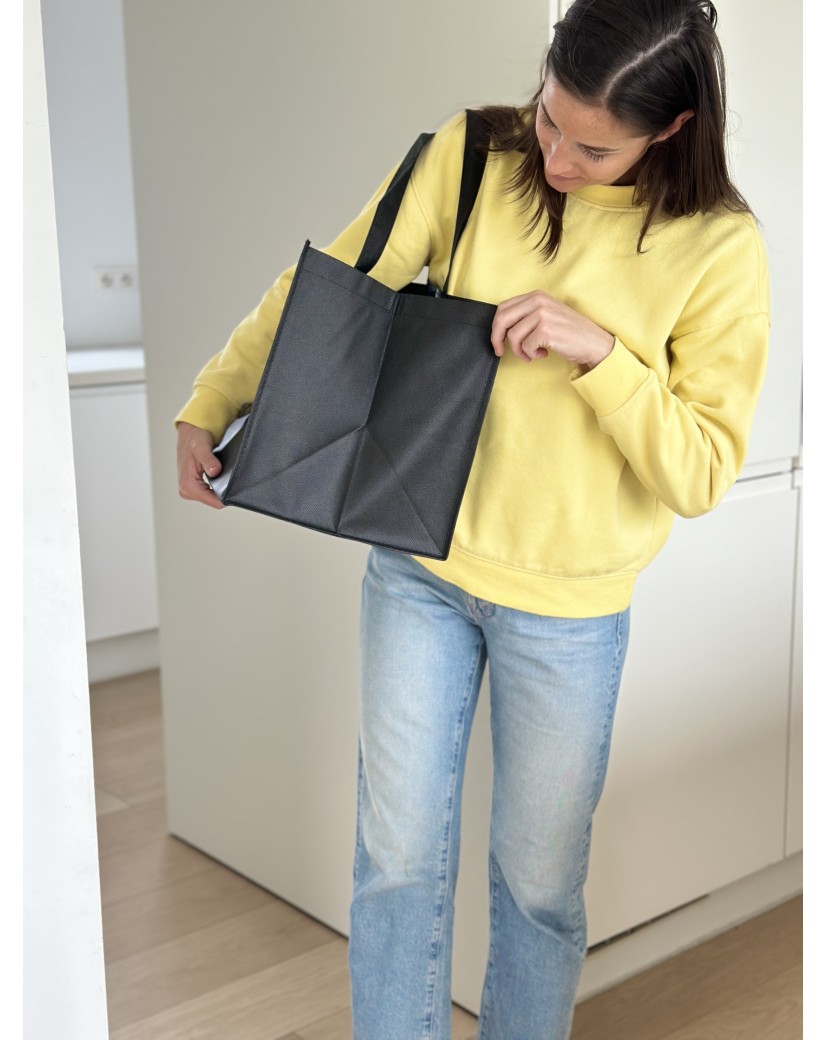 Günstige und umweltfreundliche personalisierte schwarze Stofftasche
