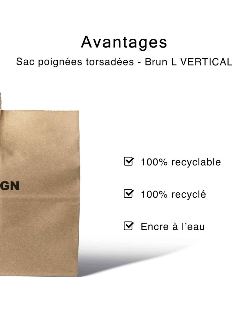 TAS MET GEDRAAID HANDVAT - KRAFT L VERTIKAAL (32x12x41cm)