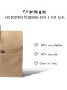 Twisted Handle Bags - Kraft L VERTICAL (32x12x41cm)