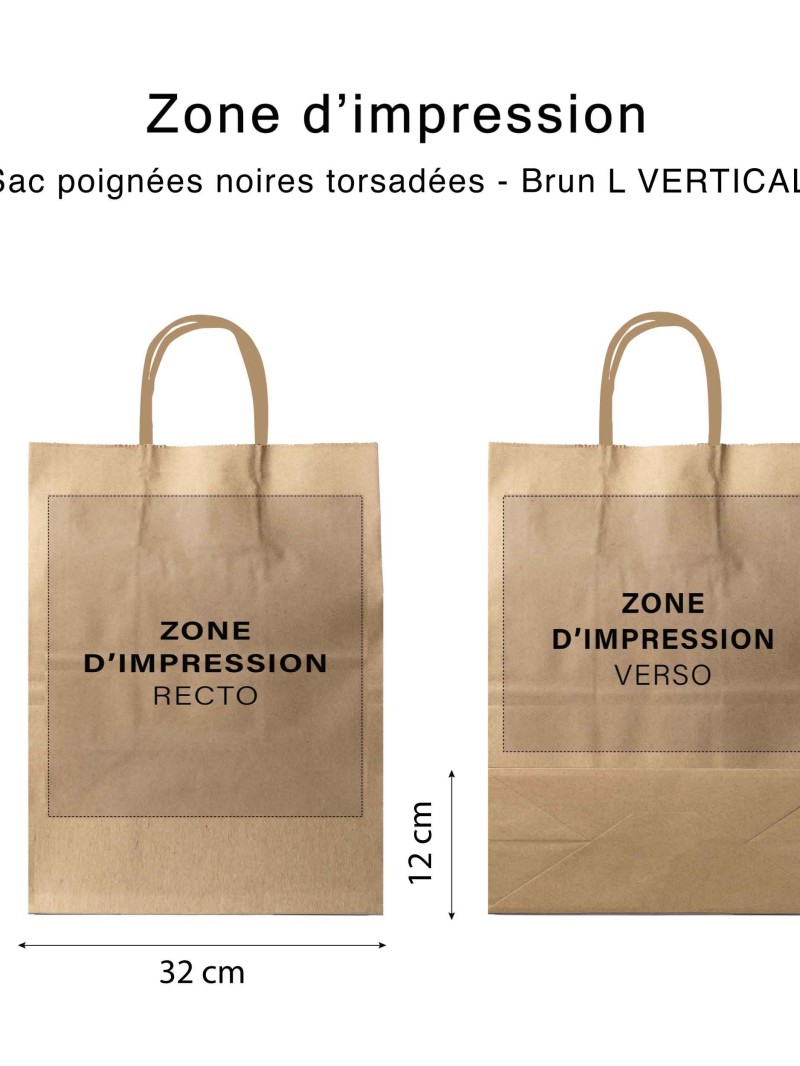 Chronopack Sac poignées torsadées Kraft L