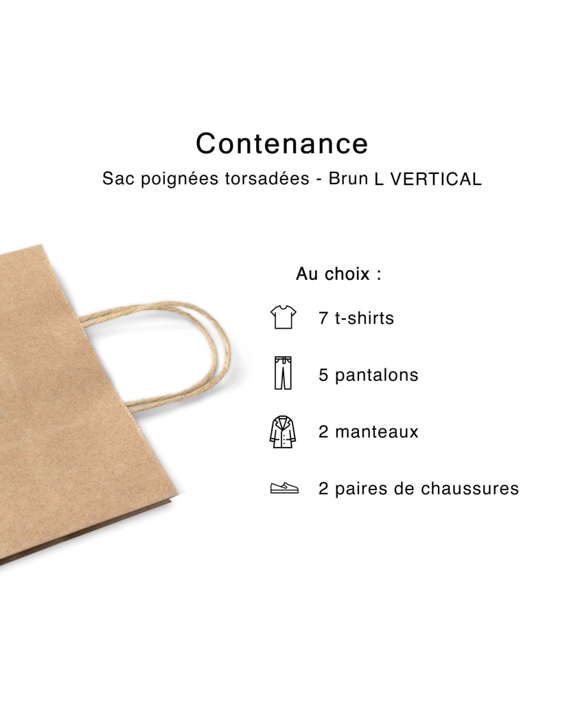 TAS MET GEDRAAID HANDVAT - KRAFT L VERTIKAAL (32x12x41cm)