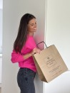 Bolsa Kraft M Cuadrada Asas Negras – Tu Logo En Primer Plano