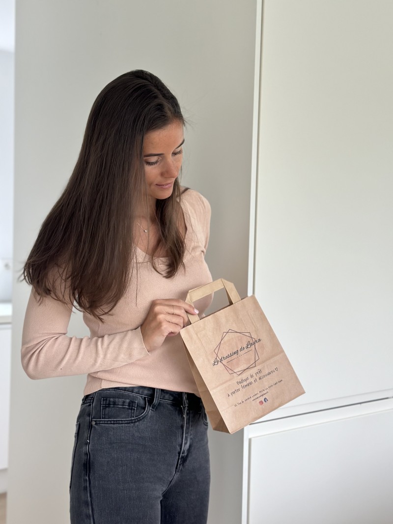 Sac Kraft S Poignées Plates – Petit, Malin Et Personnalisable