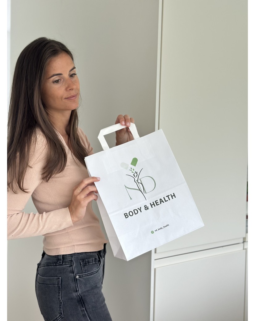 Bolsa con asas planas - Blanco M (26x12x35 cm)