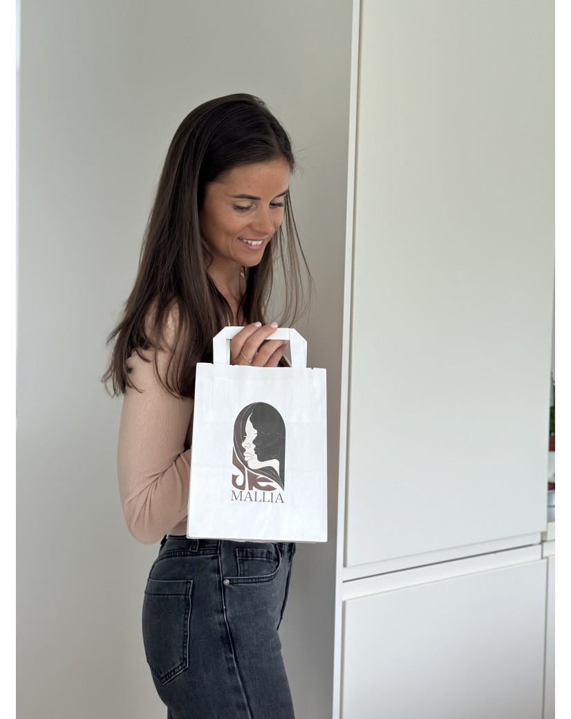 TAS MET PLAT HANDVAT - WIT S (18x8x22cm)