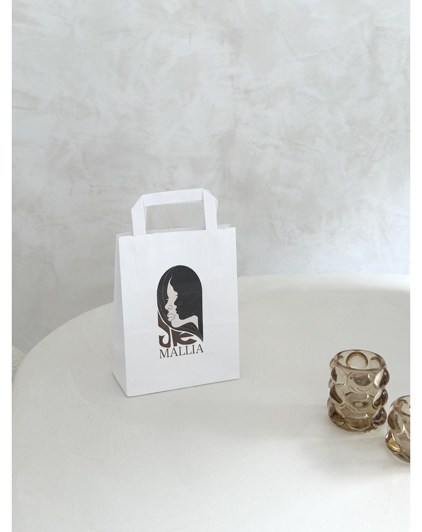 TAS MET PLAT HANDVAT - WIT S (18x8x22cm)