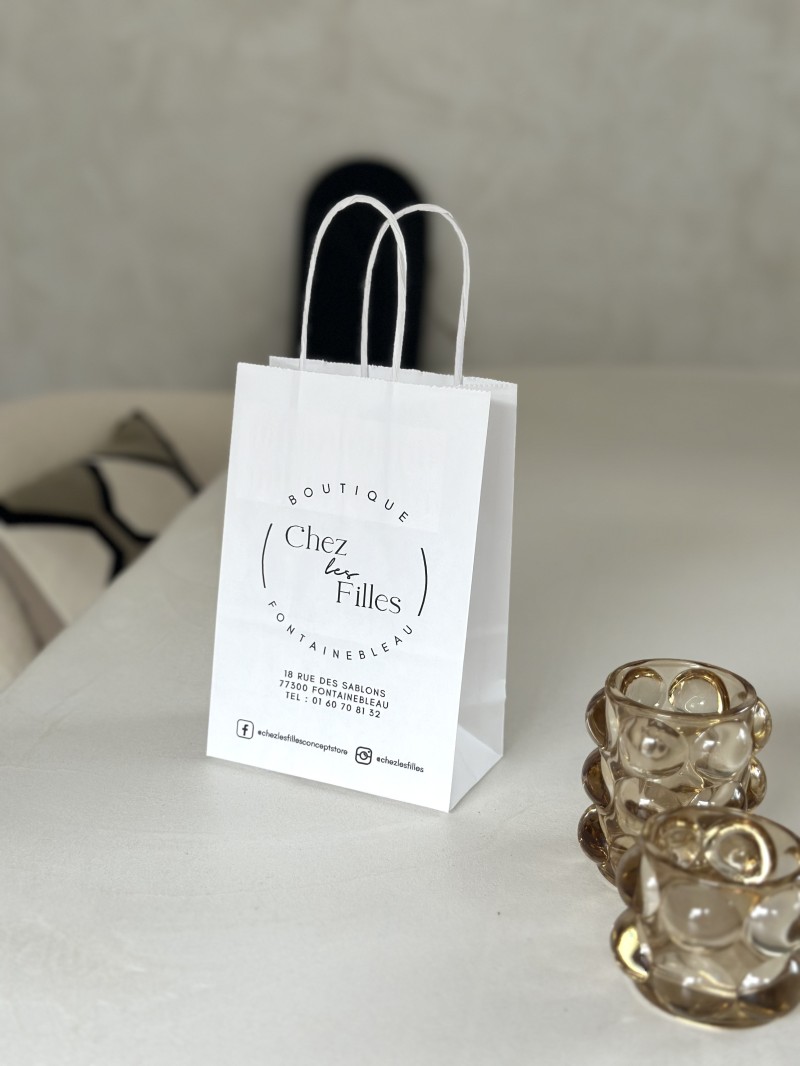 TAS MET GEDRAAID HANDVAT - WIT XS (14x8x21cm)