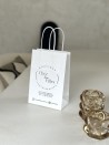 TAS MET GEDRAAID HANDVAT - WIT XS (14x8x21cm)