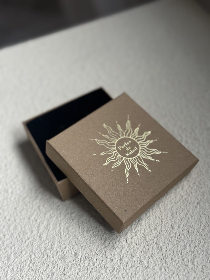 Customizable Recycled Kraft Jewelry Box - Full Color Printing