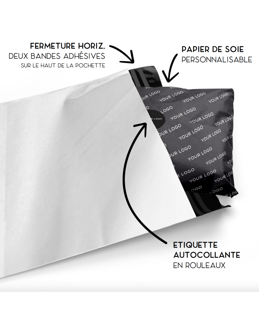 POLYMAILER WIT - M (40X33CM)