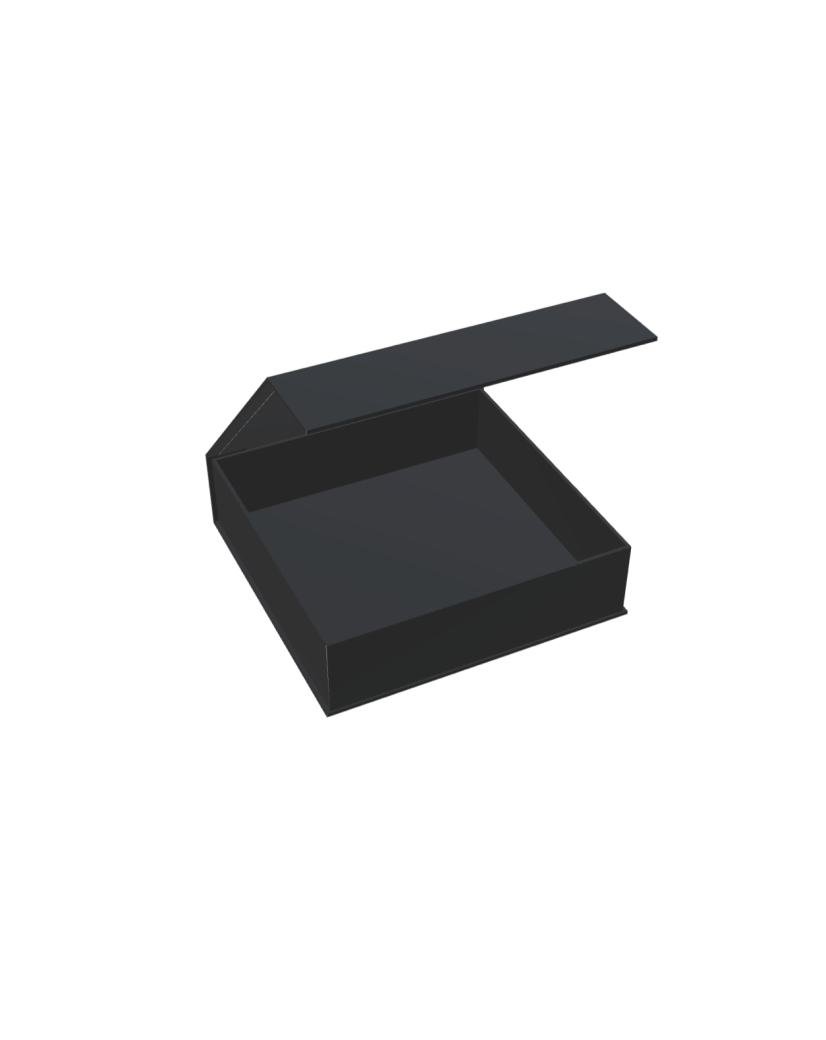 Boîte aimantée Noir M (21x20,5x5,5cm) - logo sérigraphie