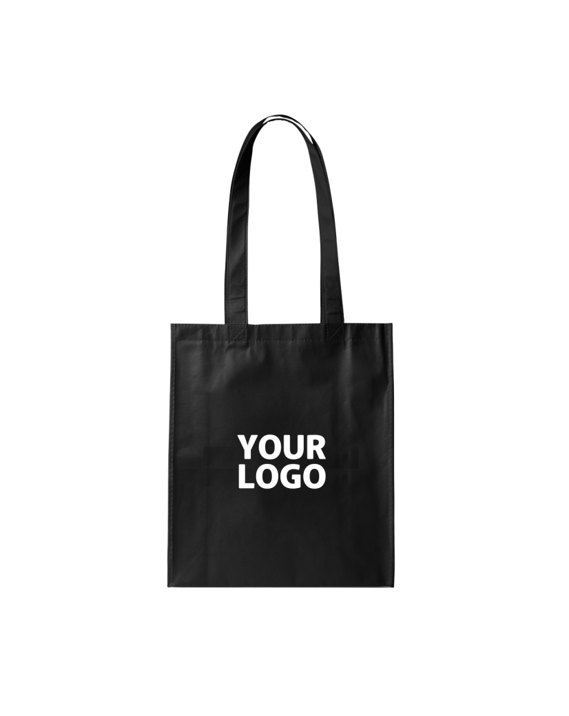 Sac coton "Paris" - NOIR (38x42cm)