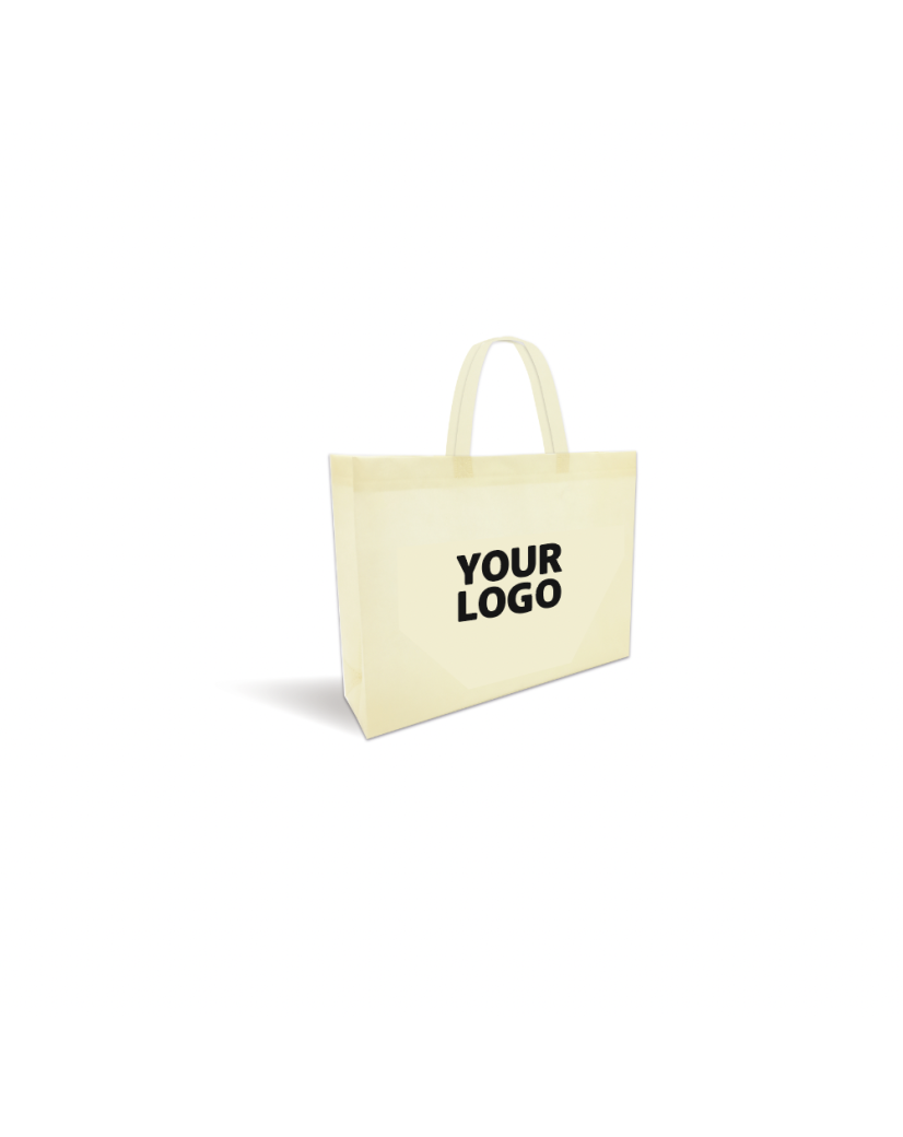 NONWOVEN DRAAGTAS "LILLE" - BEIGE M (40X10X30CM)
