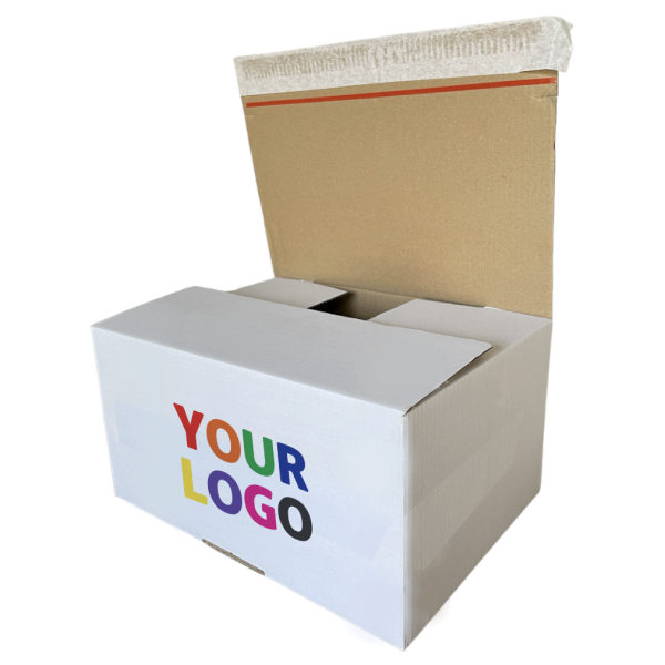 Caja de envío con cierre adhesivo - Blanca M