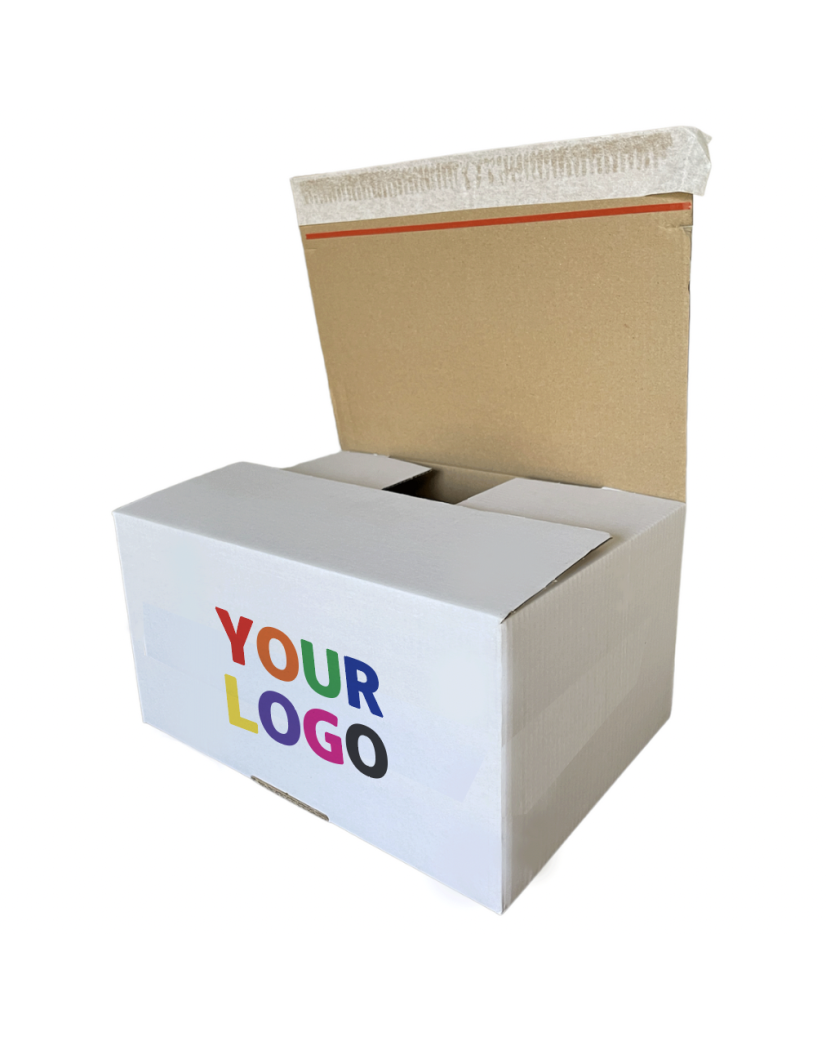 Caja de envío con cierre adhesivo - Blanca M