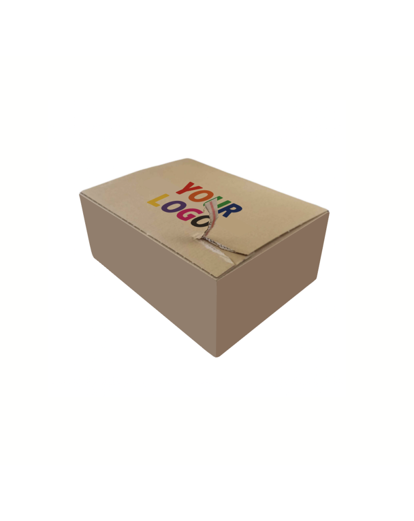 Shipping box with adhesive closure - S