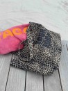 SAC COTON "NANCY" - LÉOPARD DARK 🖤 (43x15x36 cm)