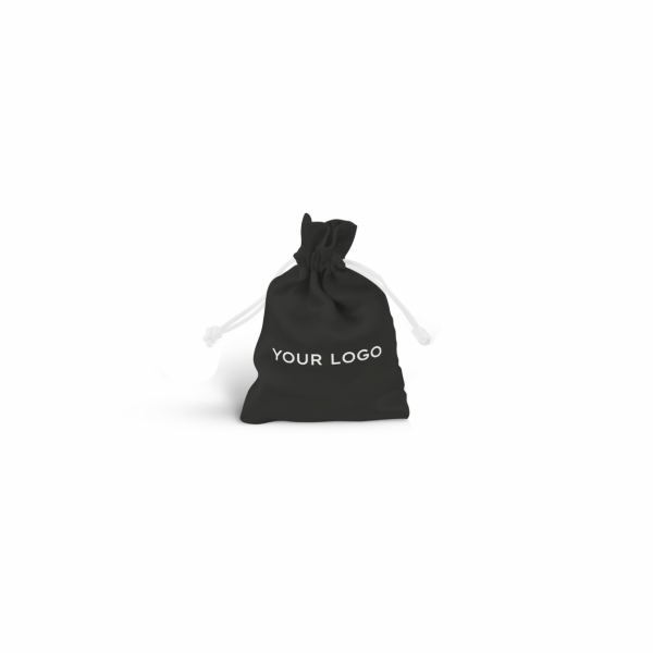 Pochon coton - Noir M (17x20cm)