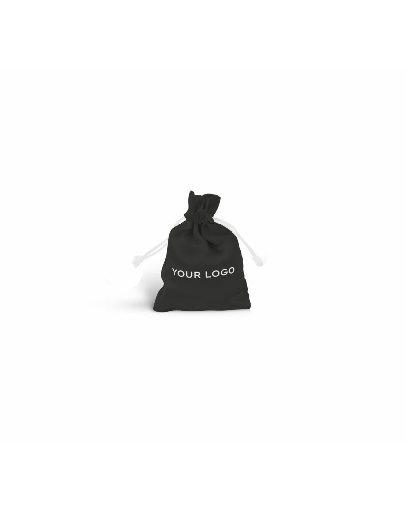 Pochon coton - Noir M (17x20cm)