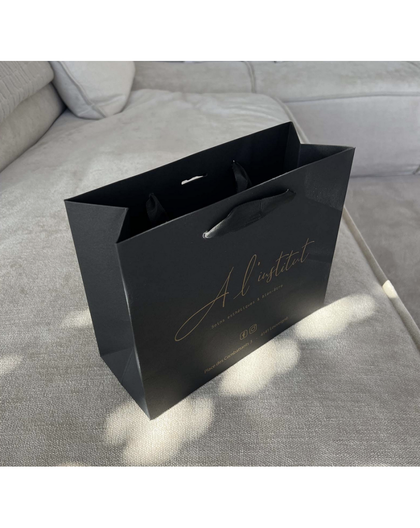Bolsa de papel de lujo – Negro – XS (16x8x16 cm)