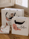Sac papier Luxe Express- Blanc M (35x12x25cm)