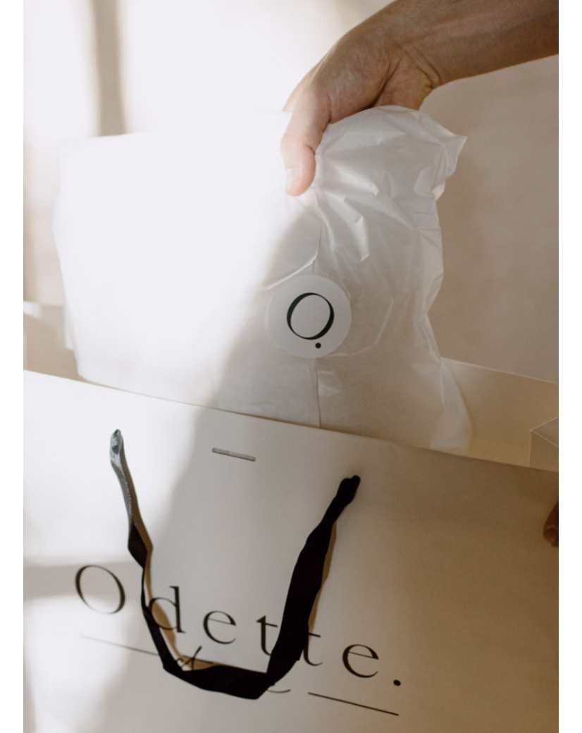 Sac papier Luxe Express- Blanc M (35x12x25cm)