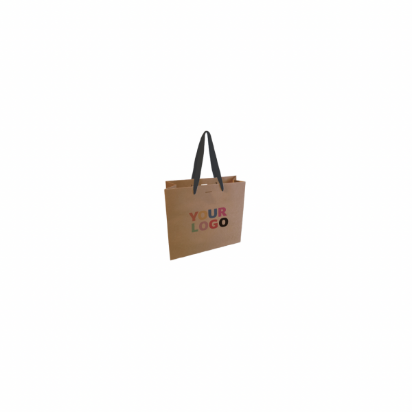 Papiertüte Luxe - Kraft XS - Griffe mit Band