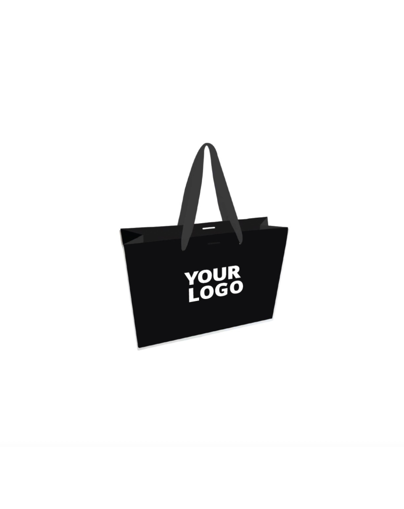 Bolsa de papel de lujo – Negro – M (35x12x25 cm)