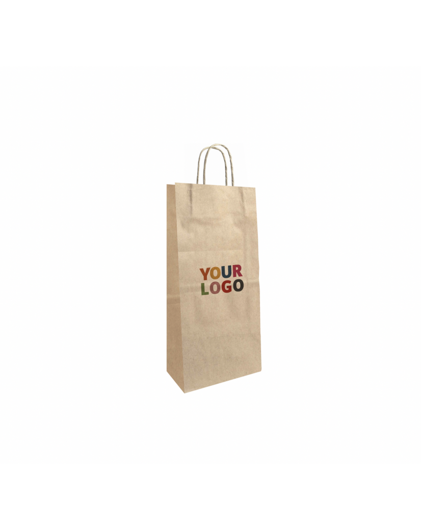 Sac Kraft 2 Bouteilles – Solide, Personnalisable Et Prêt à Livrer
