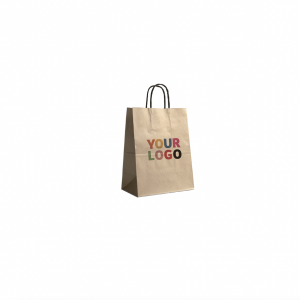 Sac Kraft S Poignées Noires – Compact, Pro Et Personnalisable