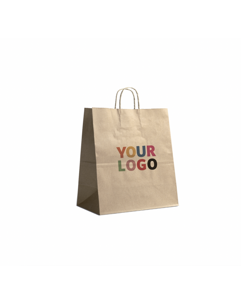 Bolsas de asas retorcidas - Kraft L VERTICAL (32x12x41cm)