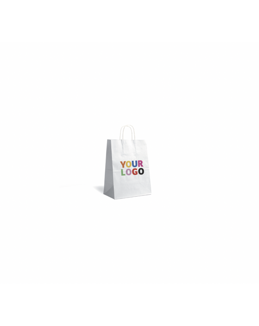 Bolsas de asas retorcidas – Blanco XS (14x8x21cm)