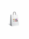 Bolsas con asas torsionadas negras – Blanco – S (18x8x22,5 cm)