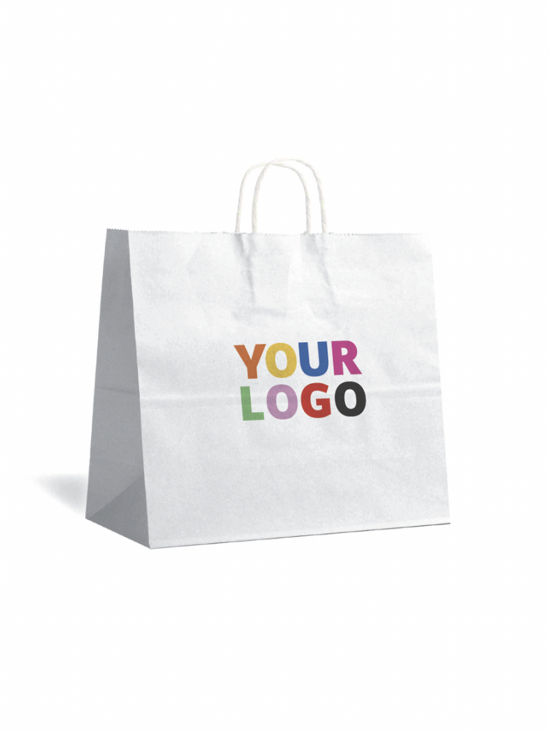 Bolsos asa trenzada - Blanco M CUADRADO