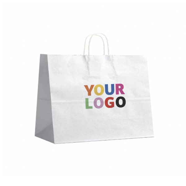 TAS MET GEDRAAID HANDVAT - WIT XL (50x18x39cm)
