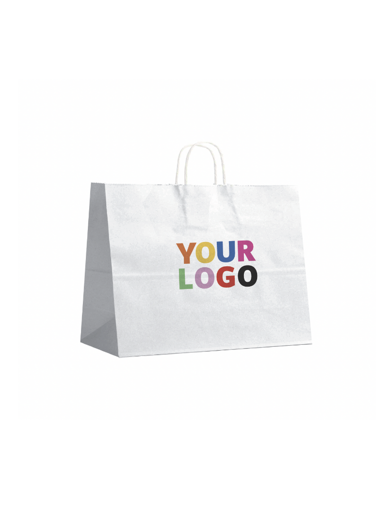 TAS MET GEDRAAID HANDVAT - WIT XL (50x18x39cm)