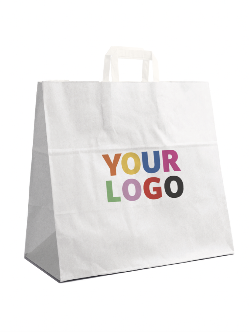 Bolsas con asas planas – Blanco XL (44x15x49,5cm)